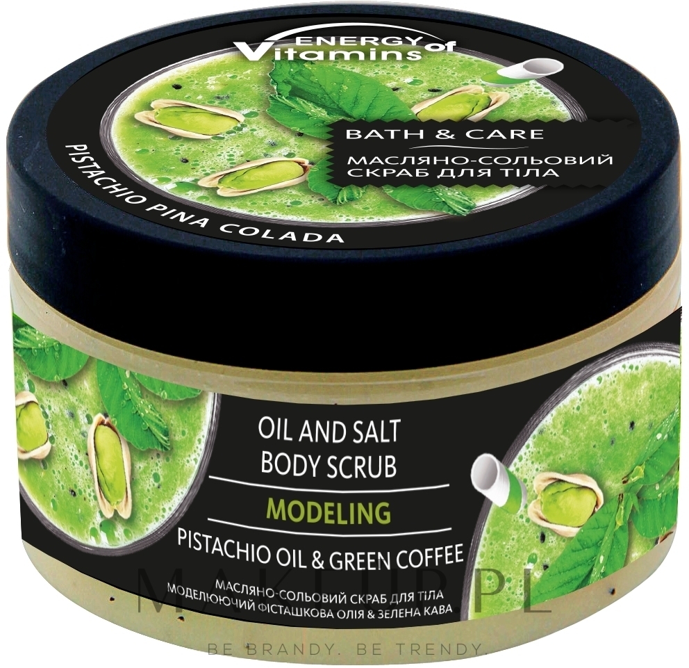 Modelująco-olejowo solny peeling "Pistacja z kawą" - Smaczne sekrety — Zdjęcie 250 ml