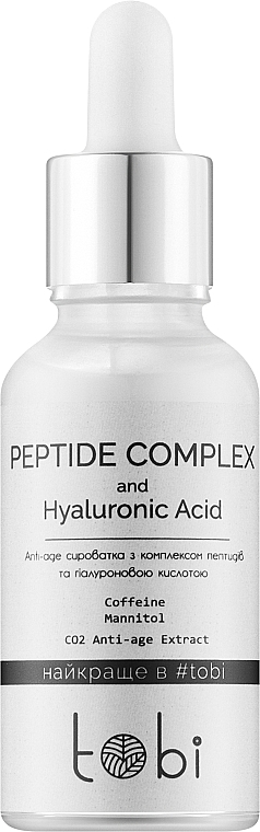 Serum przeciwstarzeniowe z peptydami i kwasem hialuronowym - Tobi Anti-Age Serum Peptide Complex And Hyaluronic Acid