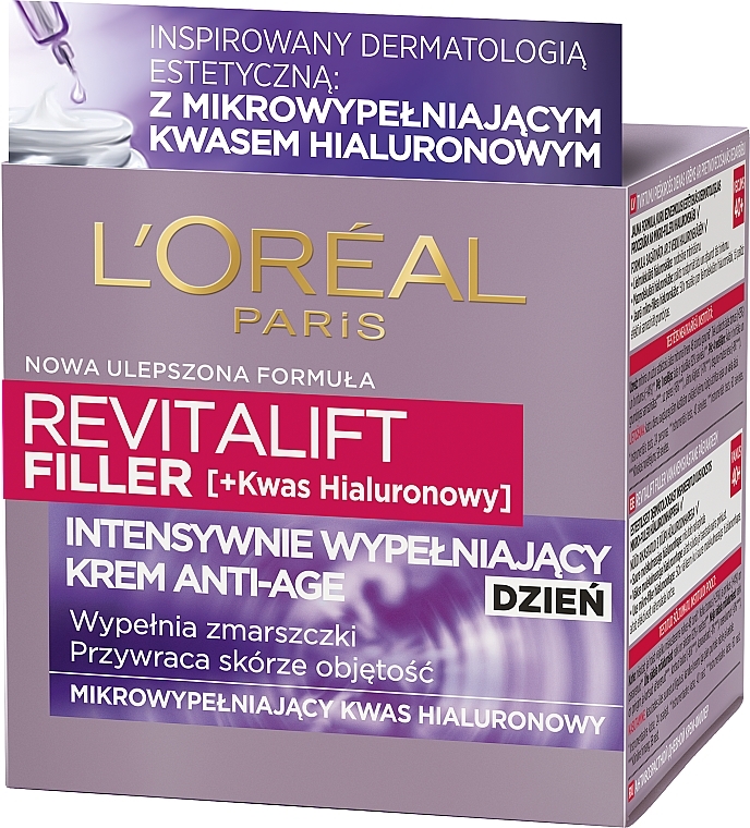 L'Oreal Paris Revitalift Filler Hyaluronic Acid Day Cream - Krem Anti-Age na dzień Hialuronowe wypełnienie — Zdjęcie N2