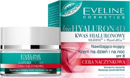 Kup Nawilżająco-kojący krem na dzień i na noc do cery naczynkowej (SPF 8) - Eveline Cosmetics BioHyaluron 4D