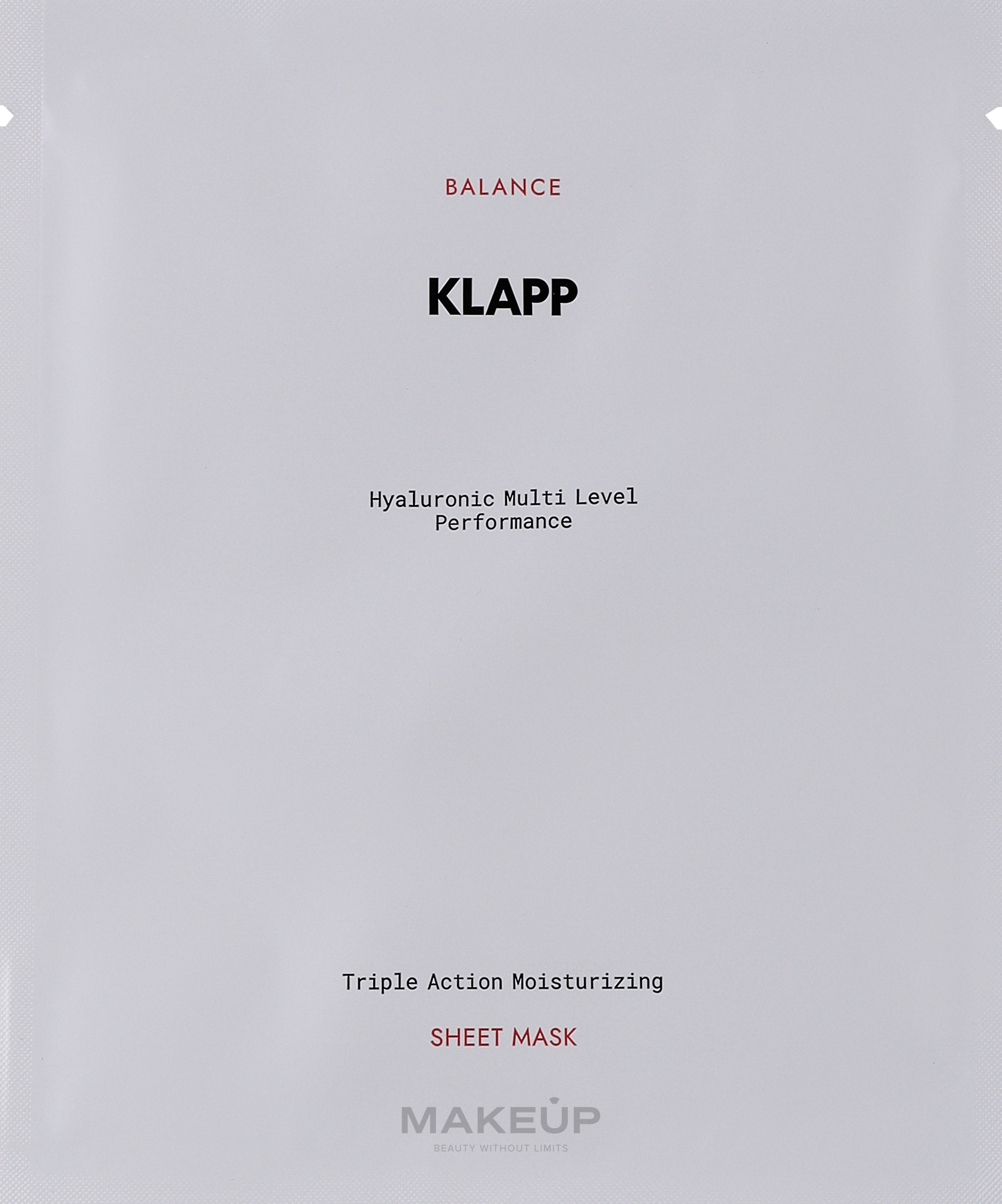 Maska na twarz - Klapp Triple Action Moisturizing Sheet Mask — Zdjęcie 3 szt.