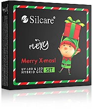 Zestaw (nail/polish 4 x 4,5 g) - Silcare Flexy Mery Christmas Set — Zdjęcie N2