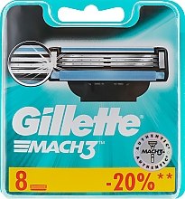Wymienne wkłady do maszynki, 8 szt. - Gillette Mach3 — Zdjęcie N6