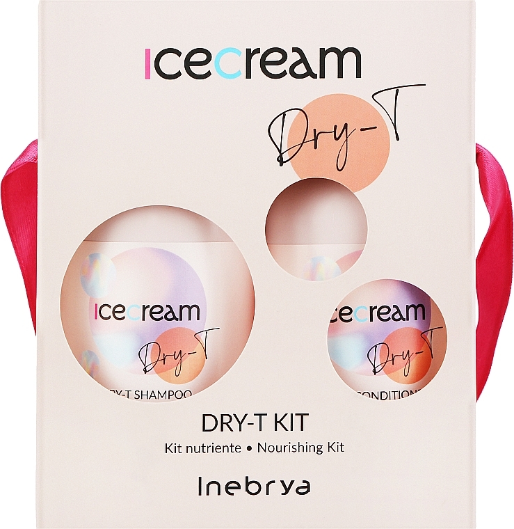 Zestaw - Inebrya Ice Cream Dry-T Kit (shmp/300ml + cond/300ml)