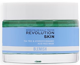 Żelowa maska ​​do twarzy - Revolution Skin Blemish Tea Tree & Hydroxycinnamic Acid Gel Mask — Zdjęcie N1