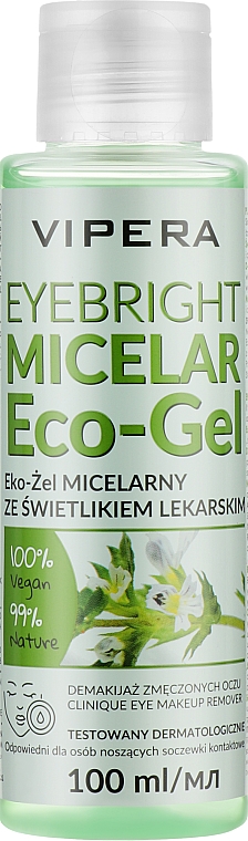 Micelarny eko-żel do demakijażu ze świetlikiem lekarskim - Vipera Eyebright Micellar Eco-Gel — Zdjęcie N1