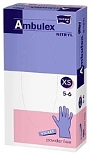 Kup Rękawiczki nitrylowe, bezpudrowe, fioletowe, rozmiar XS, 100 szt. - Matopat Ambulex