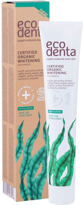 Wybielająca pasta do zębów z naturalną spiruliną - Ecodenta Certified Organic Whitening Toothpaste — Zdjęcie N1