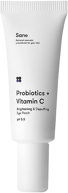 Płynne płatki pod oczy - Sane Probiotics + Vitamin C Brightening & Depuffing Eye Patch