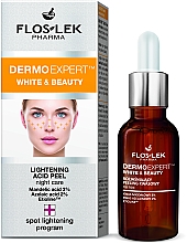 Kup PRZECENA! Rozjaśniający peeling kwasowy na noc - Floslek Dermo Expert White & Beauty Lightening Acid Peel *