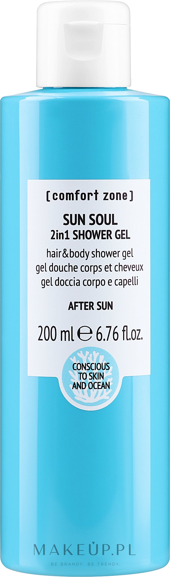 Żel pod prysznic po opalaniu 2w1 - Comfort Zone Sun Soul 2 in 1 Shower Gel — Zdjęcie 200 ml