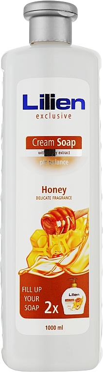 Kremowe mydło w płynie Miód i propolis - Lilien Honey & Propolis Cream Soap (wymienny wkład) — Zdjęcie N1