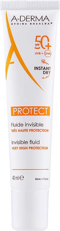 Krem w sztyfcie do opalania SPF 50+ - A-Derma Protect Invisible Fluid Very High Protection