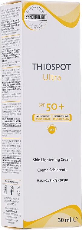 Krem rozjaśniający przebarwienia SPF 50+ - Synchroline Thiospot Ultra Skin Lightening Cream — Zdjęcie N1