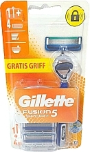 Zestaw ostrzy do golenia, 4 szt. + maszynka do golenia - Gillette Fusion 5 Sport — Zdjęcie N1