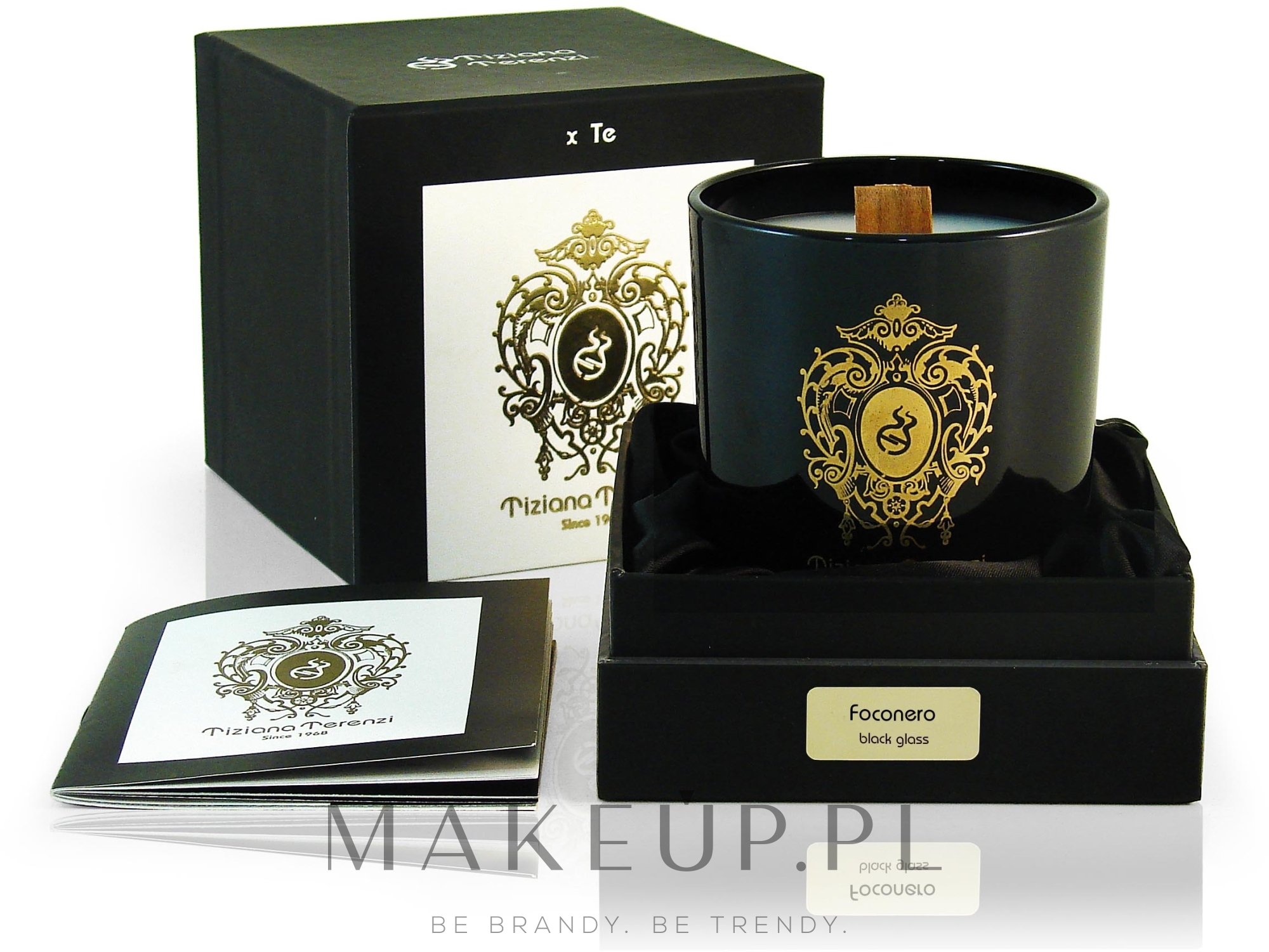 Tiziana Terenzi Foconero Scented Candle Black Glass - Świeca zapachowa — Zdjęcie 170 g