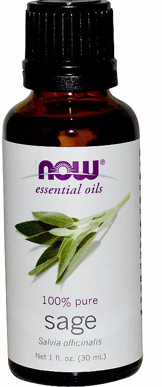 Olejek szałwiowy - Now Foods Essential Oils 100% Pure Sage — Zdjęcie N1