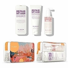 Kup Zestaw - Eleven Australia Repair Holiday Trio (shm/300ml + cond/200ml + h/spray/125ml + bag)