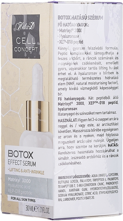 PRZECENA! Serum do twarzy z efektem botoksu - Helia-D Cell Concept Botox Effect Serum * — Zdjęcie N3