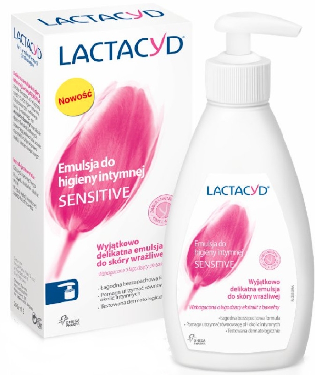 Delikatna emulsja do higieny intymnej do skóry wrażliwej (z dozownikiem) - Lactacyd Body Care — Zdjęcie N1