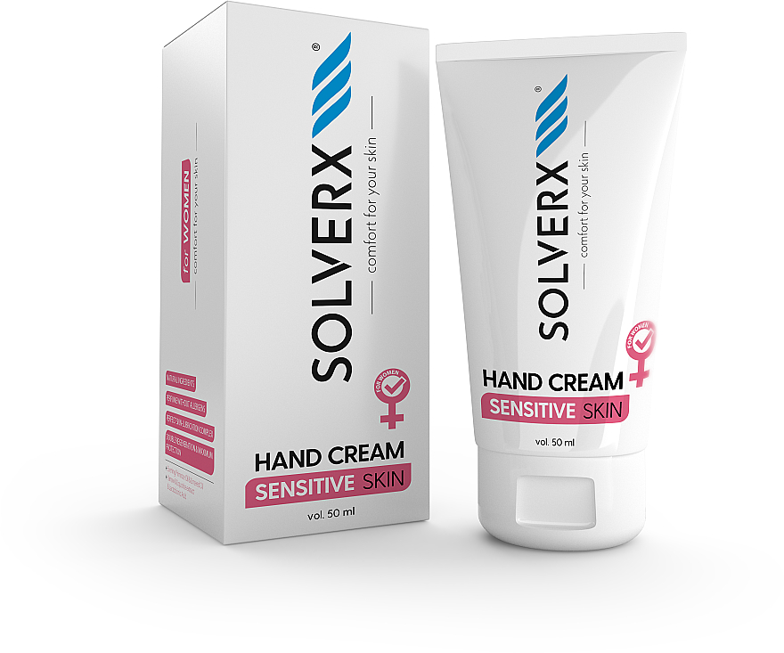 Krem do rąk do skóry wrażliwej - Solverx Sensitive Skin Hand Cream — Zdjęcie N1