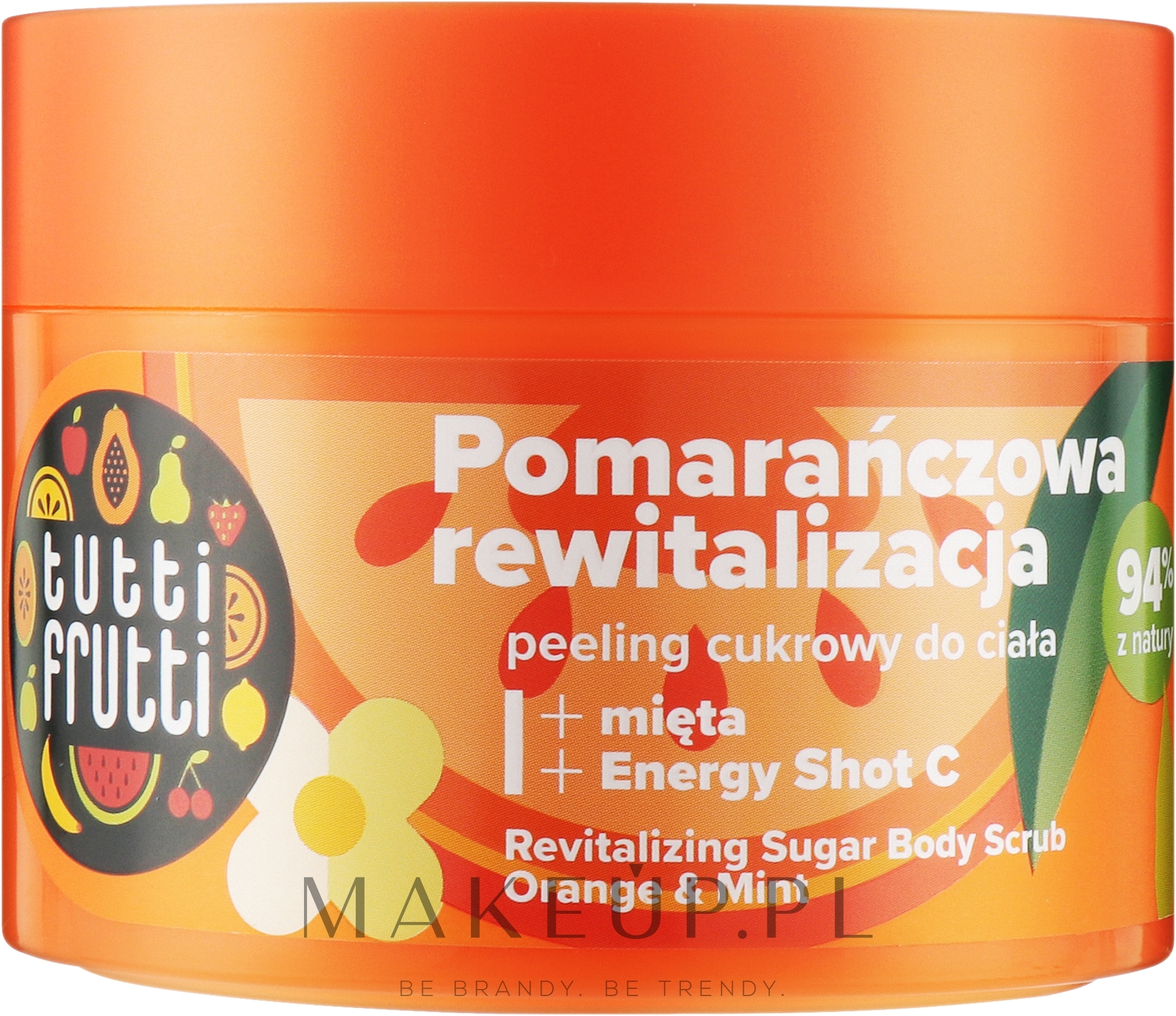 Rewitalizujący peeling cukrowy do ciała Pomarańcza i mięta - Farmona Tutti Frutti Orange And Mint Body Peeling — Zdjęcie 300 g