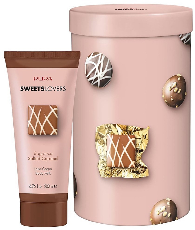 Zestaw - Pupa Sweets Lovers Salted Caramel Kit 2 (b/milk/200ml + box) — Zdjęcie N1