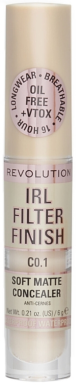 Korektor - Makeup Revolution IRL Filter Finish Concealer — Zdjęcie N1
