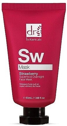 Maska na noc z truskawkami - Dr Botanicals Strawberry Superfood Overnight Face Mask — Zdjęcie N2