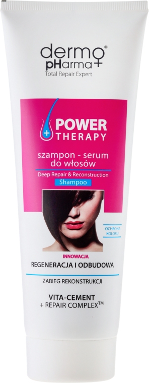 Szampon–serum do włosów Regeneracja i Odbudowa - Dermo Pharma Power Therapy Deep Repair & Reconstruction Shampoo — Zdjęcie N1