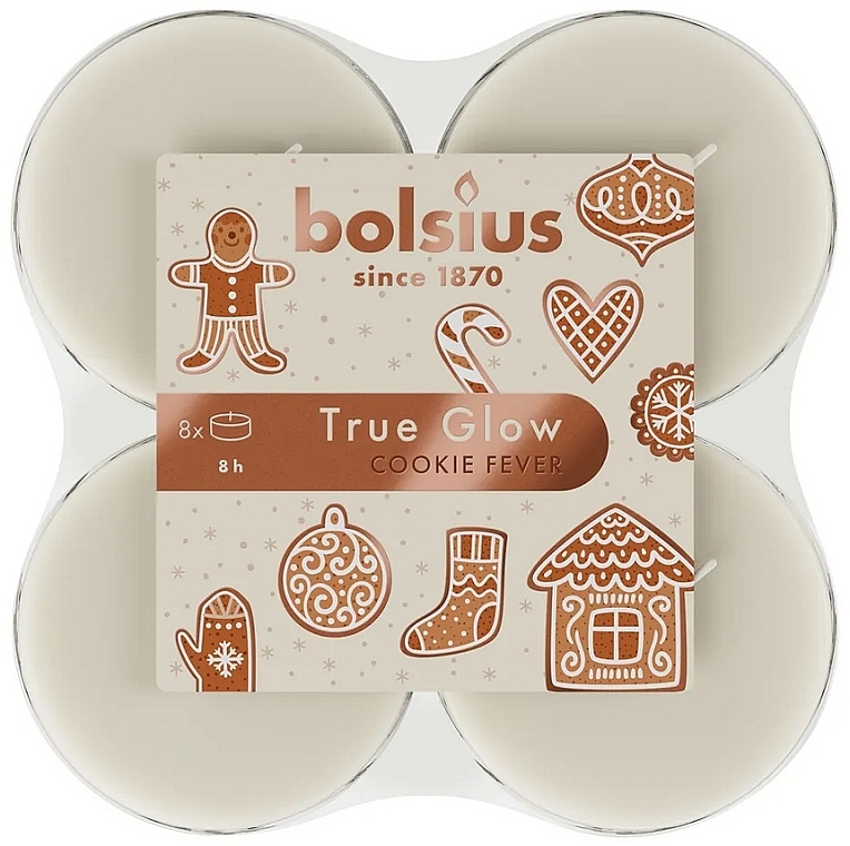 Zestaw tealight Ciasteczka - Bolsius Christmas True Glow Fragranced Maxi Light  — Zdjęcie N1