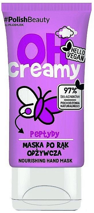 PRZECENA! Odżywcza maska do rąk - Floslek Oh! Creamy Nourishing Hand Mask Peptides * — Zdjęcie N1