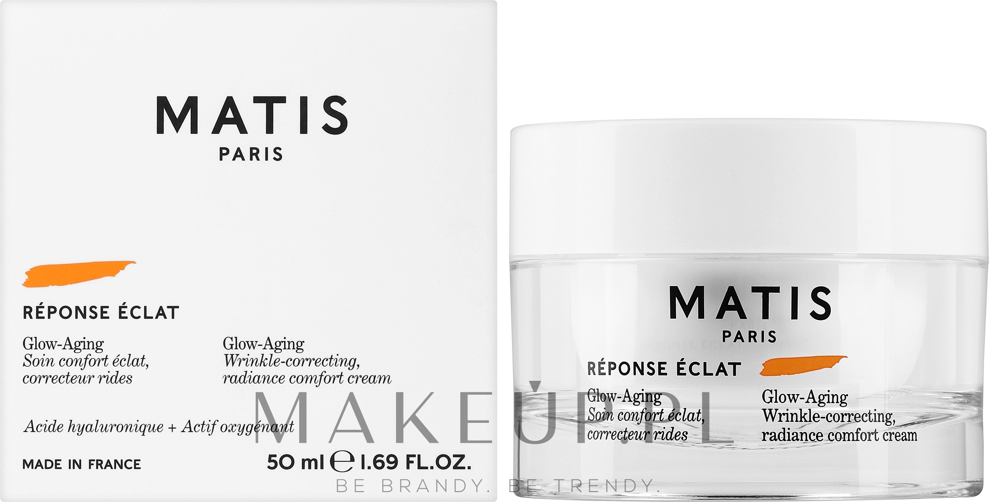 Krem do twarzy i szyi dla rozświetlonej skóry - Matis Reponse Eclat Glow-Aging Comfort Radiance — Zdjęcie 50 ml