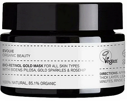 Maska na twarz - Evolve Organic Beauty Masks Bio-Retinol Gold Mask — Zdjęcie N1