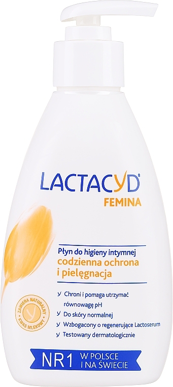 Emulsja do higieny intymnej, z dozownikiem - Lactacyd Femina — Zdjęcie N1