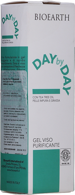PRZECENA! Żel do skóry drzewa herbacianego	 - Bioearth Day By Day Clarifying Facial Gel * — Zdjęcie N4