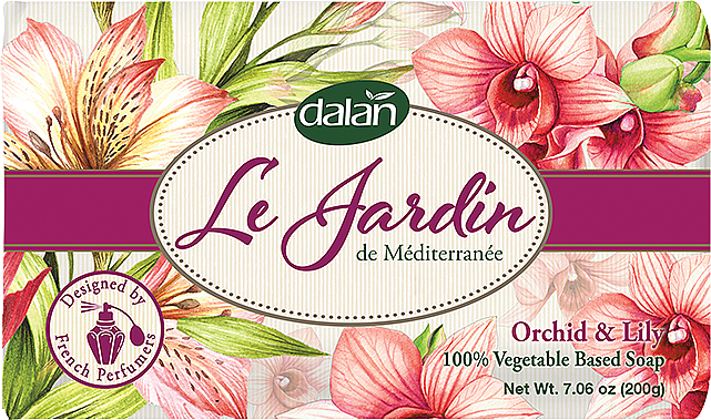 Perfumowane mydło toaletowe Orchidea & Lilia - Dalan Le Jardin Orchid & Lily Soap — Zdjęcie N1