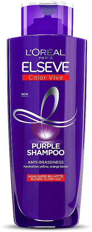 Szampon tonizujący do włosów rozjaśnianych i srebrzystych - L'Oreal Paris Elseve Purple