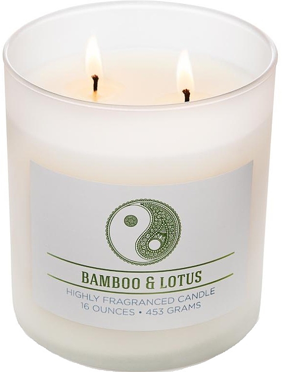 Świeca zapachowa z dwoma knotami - Colonial Candle Bamboo Lotus — Zdjęcie N1