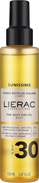 Olejek przeciwsłoneczny do ciała SPF30 - Lierac Sunissime Silky Sun Oil — Zdjęcie N1