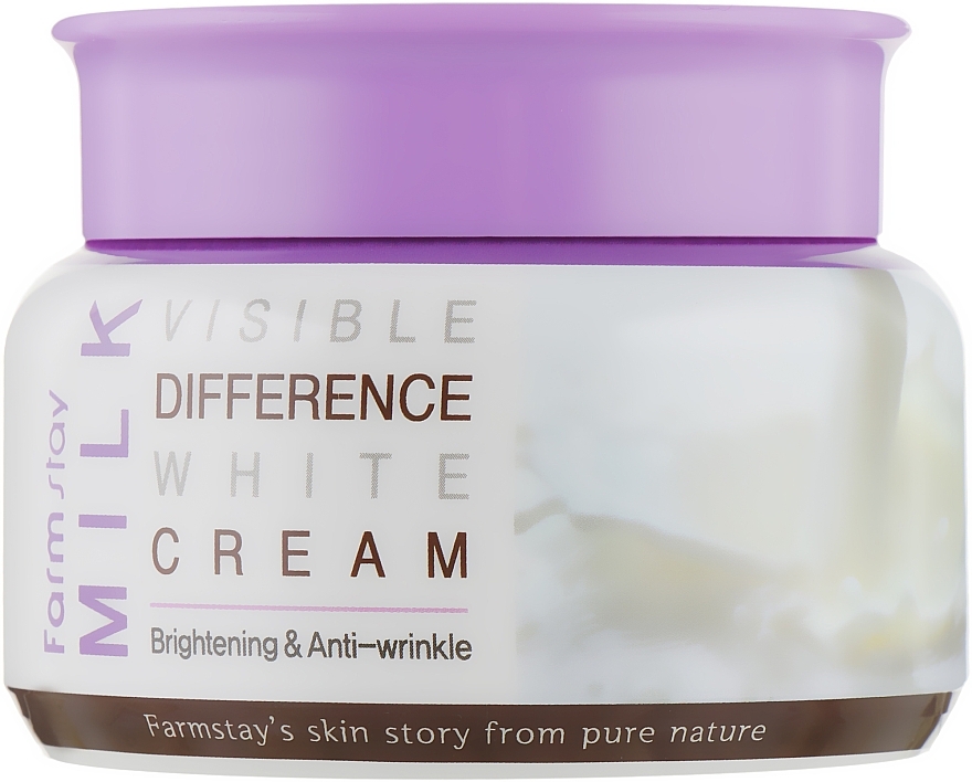 Rozjaśniający krem do twarzy z ekstraktem z mleka - FarmStay Visible Difference Milk White Cream — Zdjęcie N2
