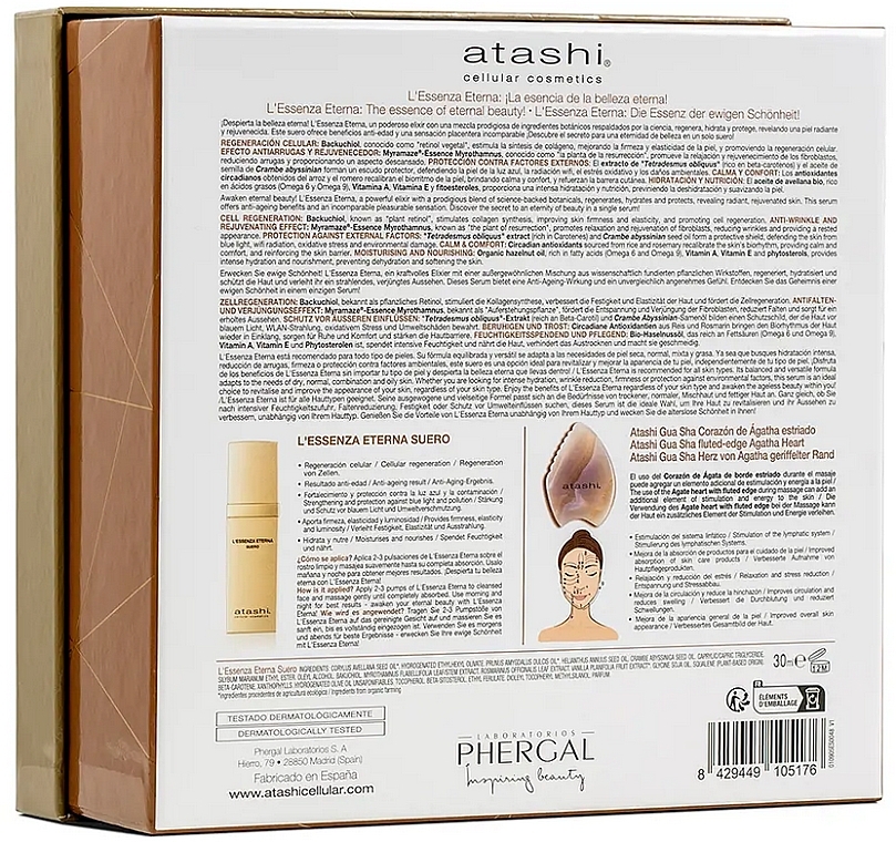 Zestaw - Atashi L'essenza Eterna Serum Anti-Aging Set ( f/ser/30ml + massager)  — Zdjęcie N3