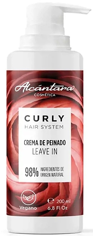 Krem do włosów bez spłukiwania - Alcantara Cosmetica Curly Hair System Leave In Styling Cream — Zdjęcie N1
