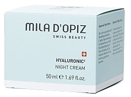 Krem na noc do twarzy z kwasem hialuronowym - Mila D’Opiz Hyaluronic 4 Night Cream — Zdjęcie N2