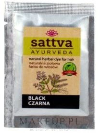 Naturalna ziołowa farba do włosów - Sattva Ayurveda (mini) — Zdjęcie Black