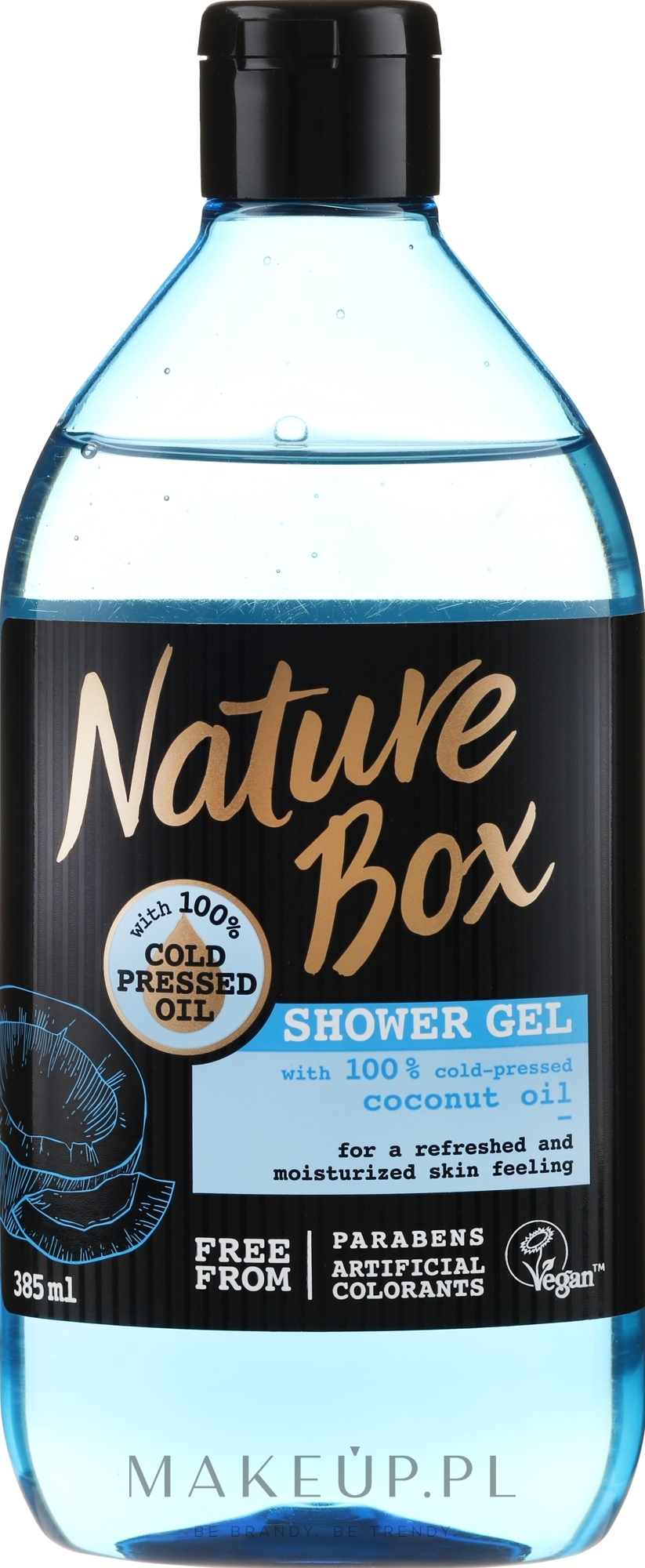 Odświeżająco-nawilżający żel pod prysznic z olejem kokosowym tłoczonym na zimno - Nature Box Coconut Shower Gel — Zdjęcie 385 ml
