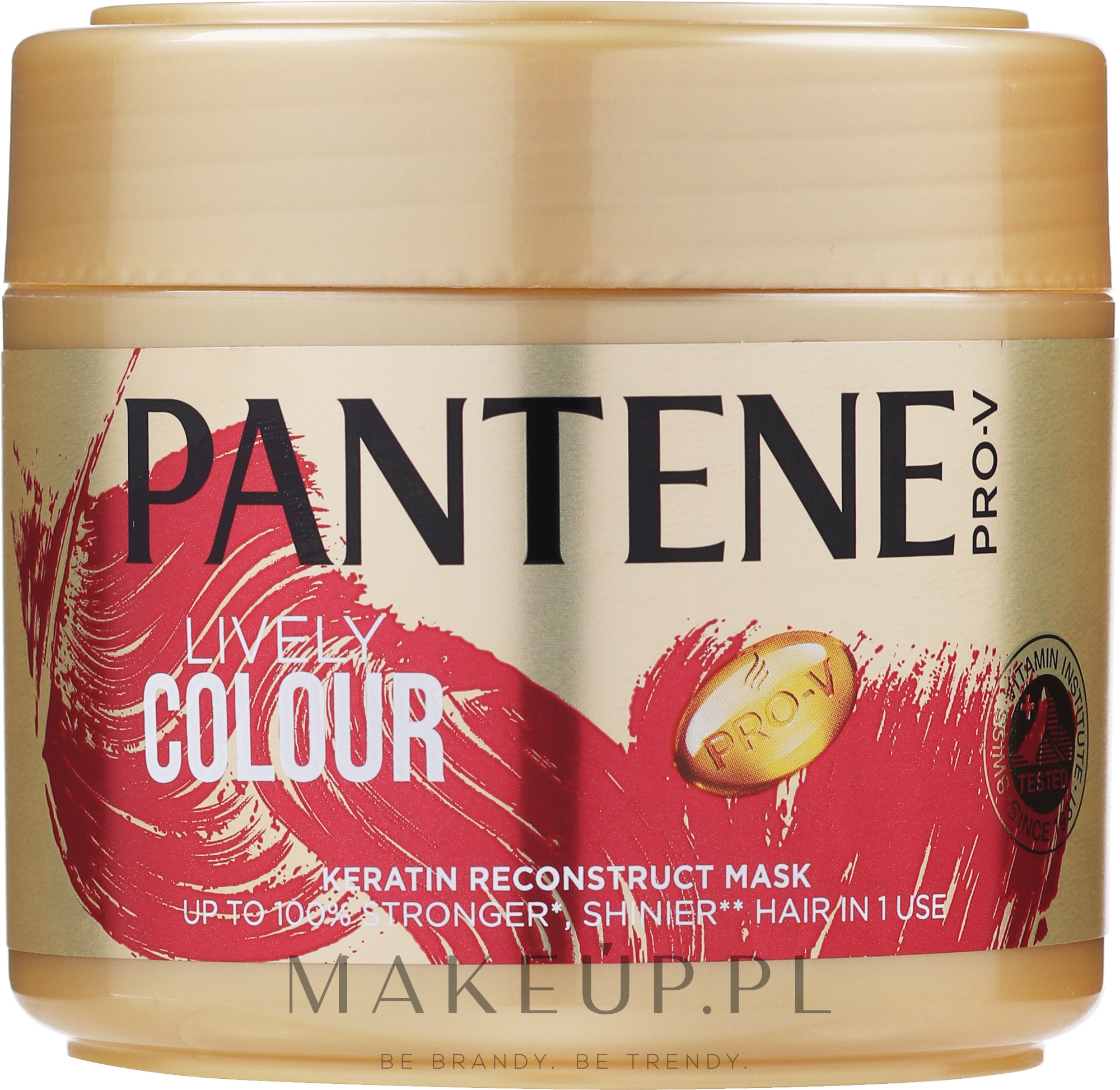 Intensywna maska do włosów farbowanych Lśniący kolor - Pantene Pro-V Lively Colour  — Zdjęcie 300 ml
