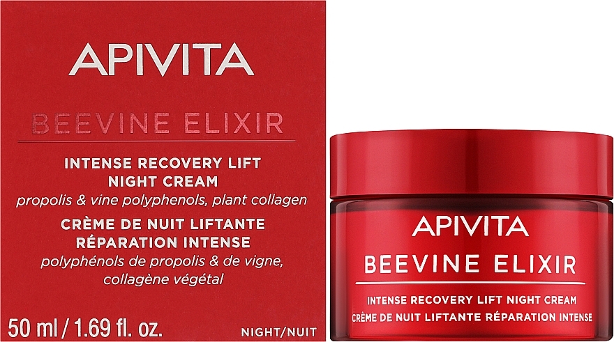 Ujędrniający krem na noc o działaniu regenerującym - Apivita Beevine Elixir Intense Recovery Lift Night Cream — Zdjęcie N2