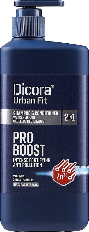 Szampon do włosów osłabionych - Dicora Urban Fit Shampoo Pro Boost — Zdjęcie N1