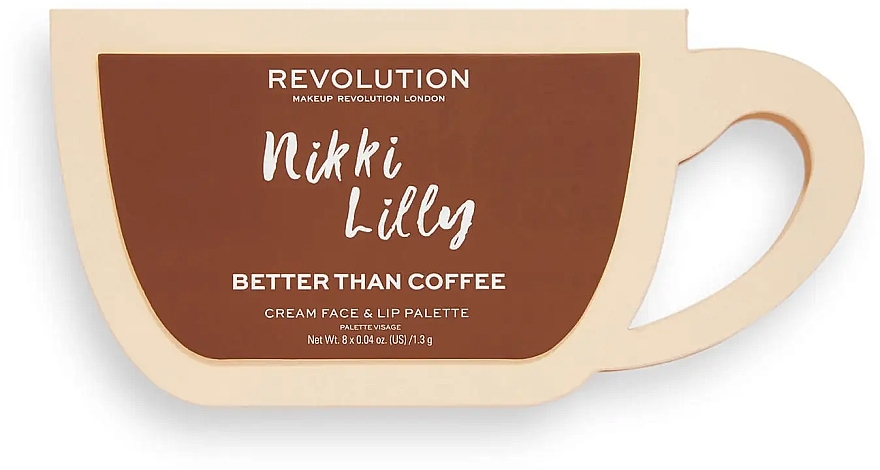 Paleta do twarzy i ust - Makeup Revolution X Nikki Lilly Coffee Cup Cream Face & Lip Palette — Zdjęcie N2